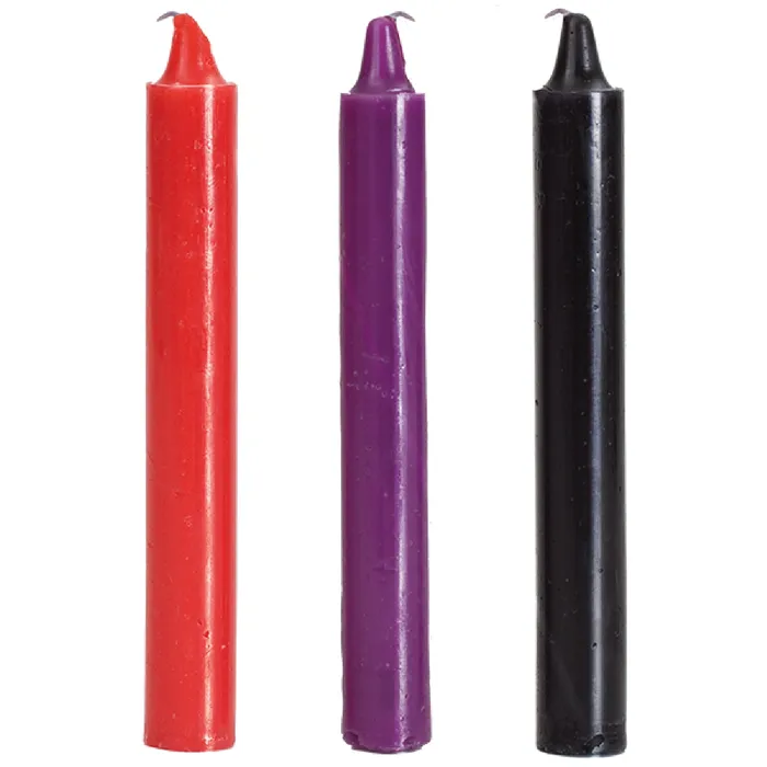 Doc Johnson Vibrators Japanese Drip Candles 3 Pack MultiColored
