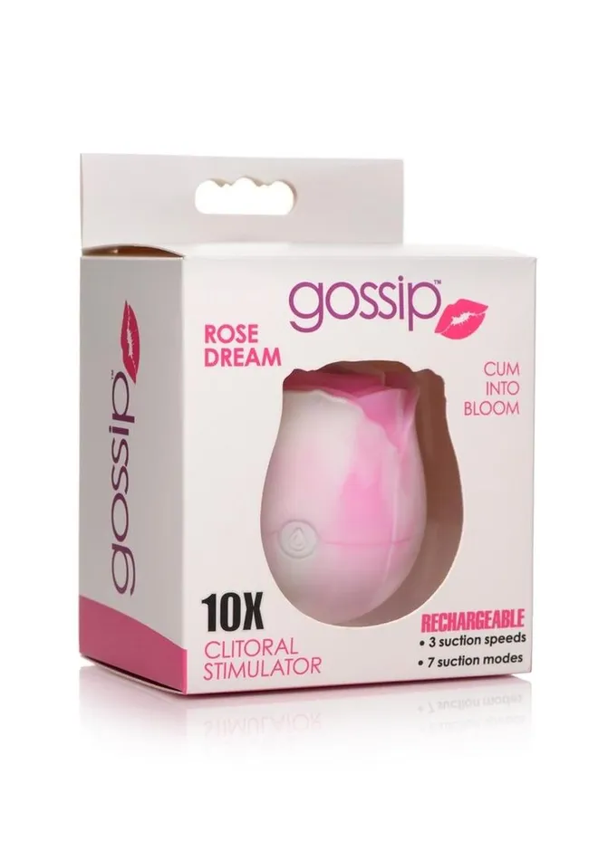 Female Sex Toys Gossip Gossip Rose Dream 10x Rechargeable Silicone Clitoral Stimulator Swirl