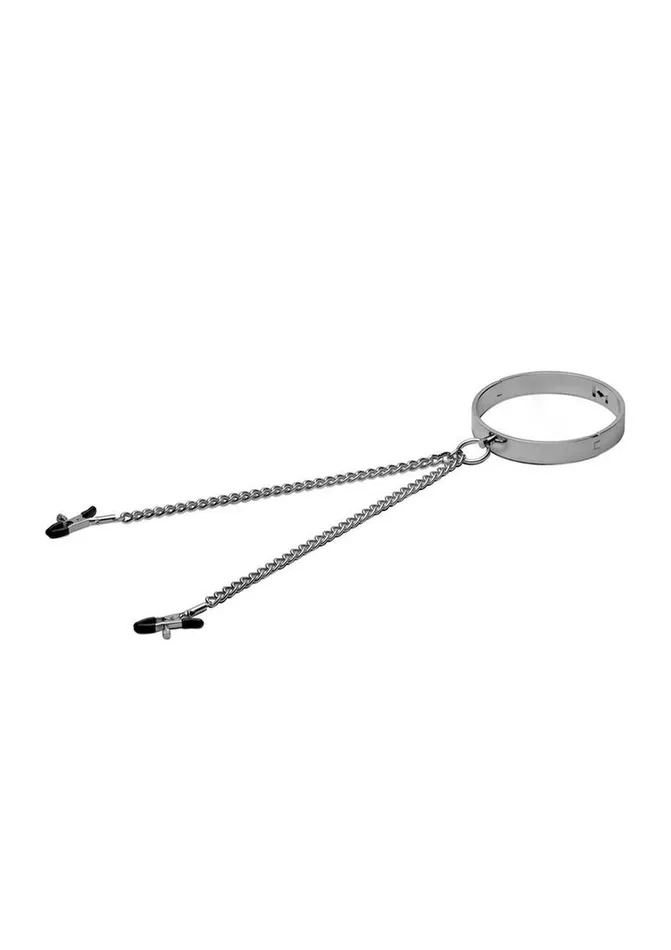 Female Sex Toys Mistress By Isabella Sinclaire Mistress By Isabella Sinclaire Slave Collar with Nipple Clamps