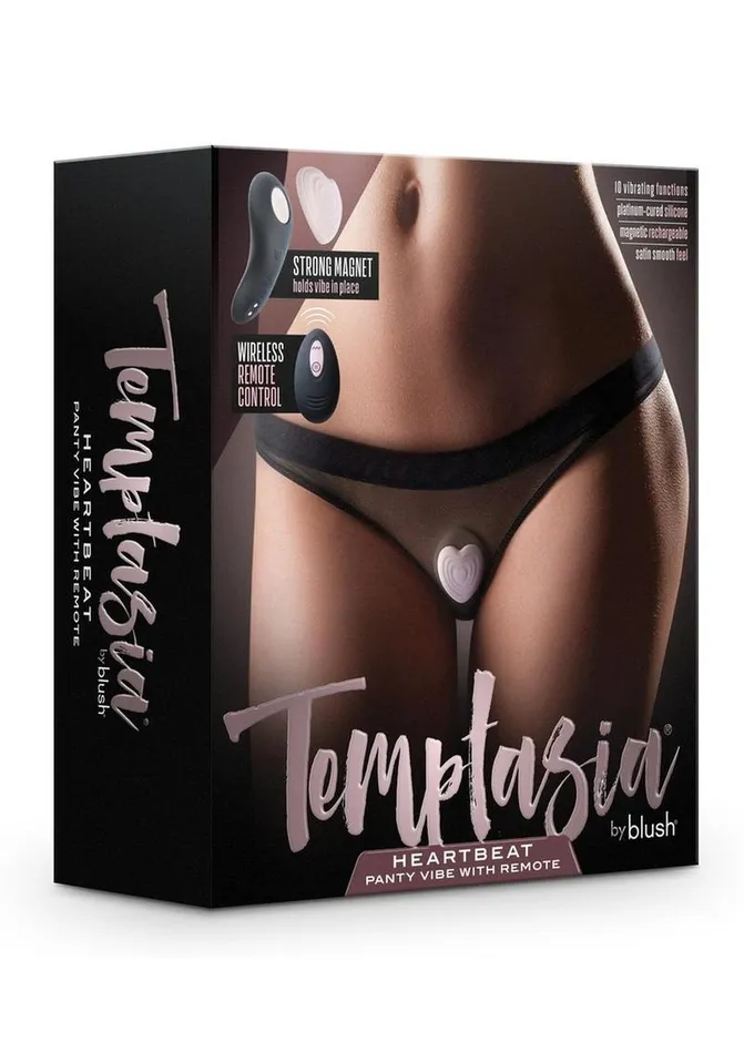 Female Sex Toys Temptasia Temptasia Heartbeat Rechargeable Silicone Panty Vibe with Remote