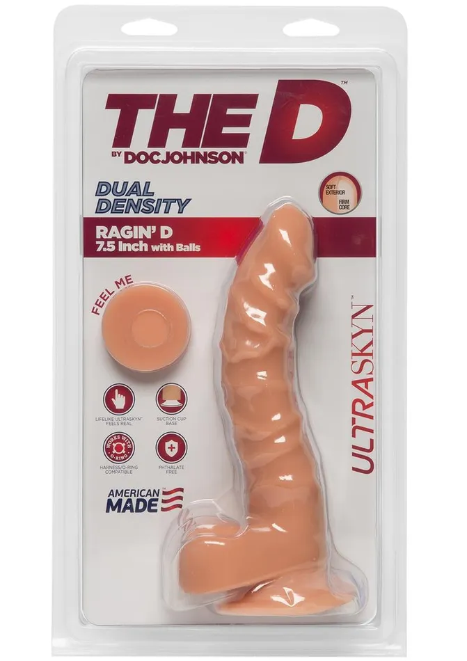 Female Sex Toys The D The D Ragin D Ultraskyn Dildo with Balls
