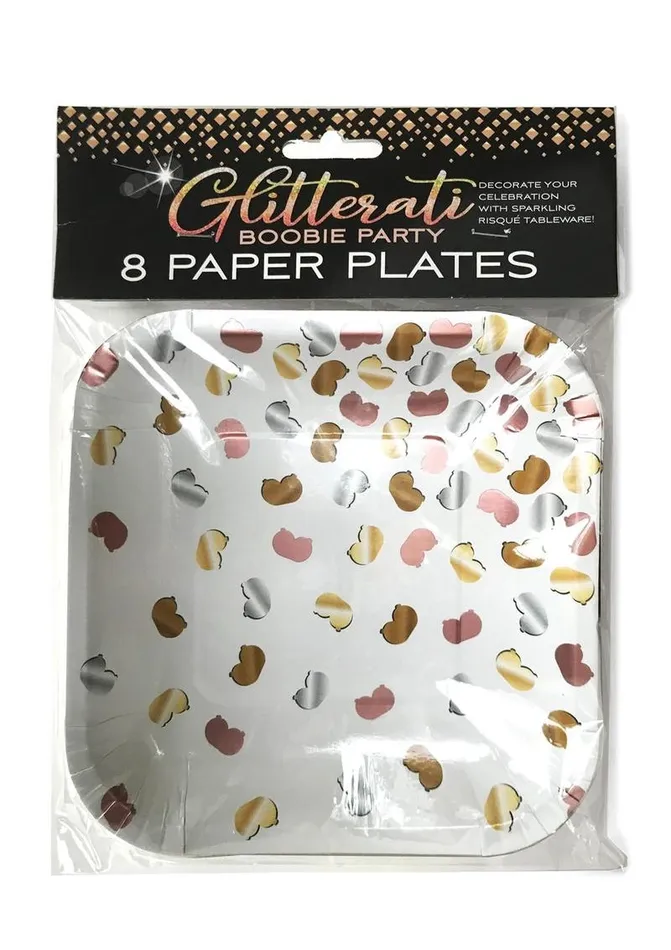 Glitterati Boobie Party Plates Candyprints Party Vibrators