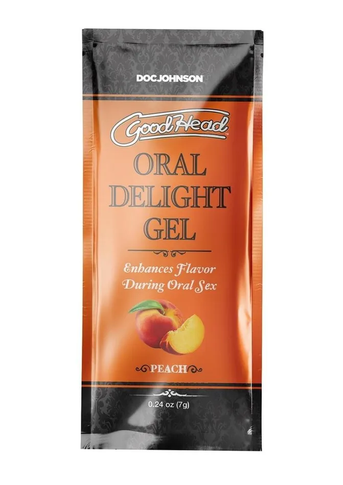 Goodhead Oral Delight Gel 24oz Bulk 48 Pieces Peach GoodHead Enhancers