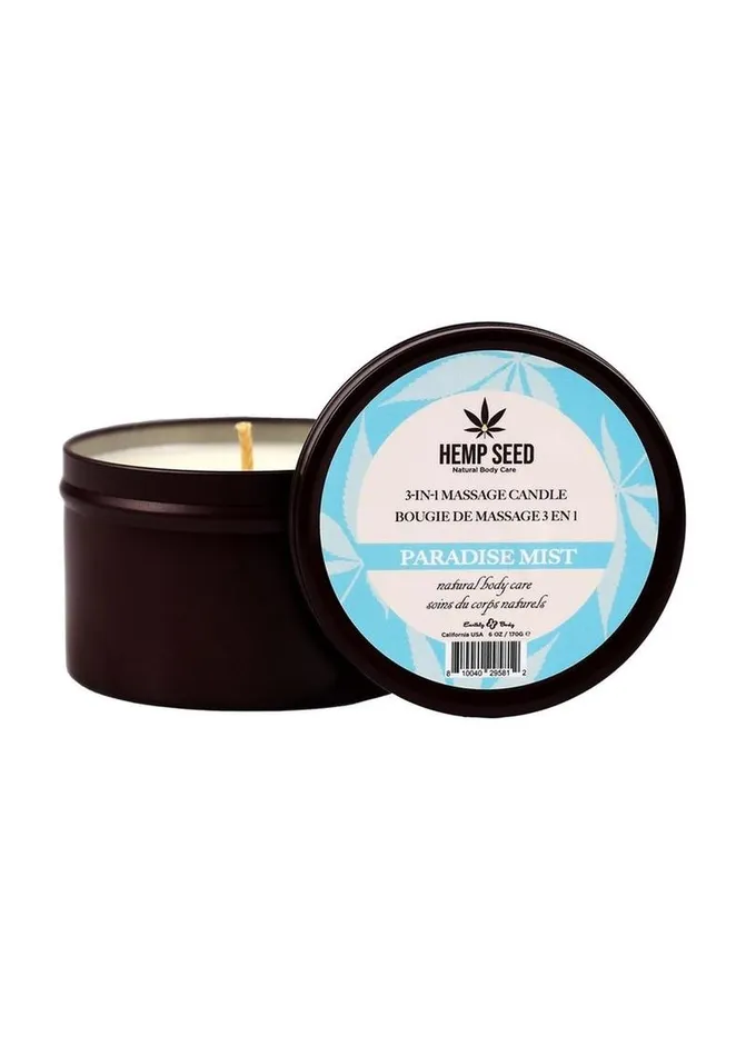 Hemp Seed Body Care Female Sex Toys Earthly Body Hemp Seed 3 In 1 Massage Candle Paradise Mist
