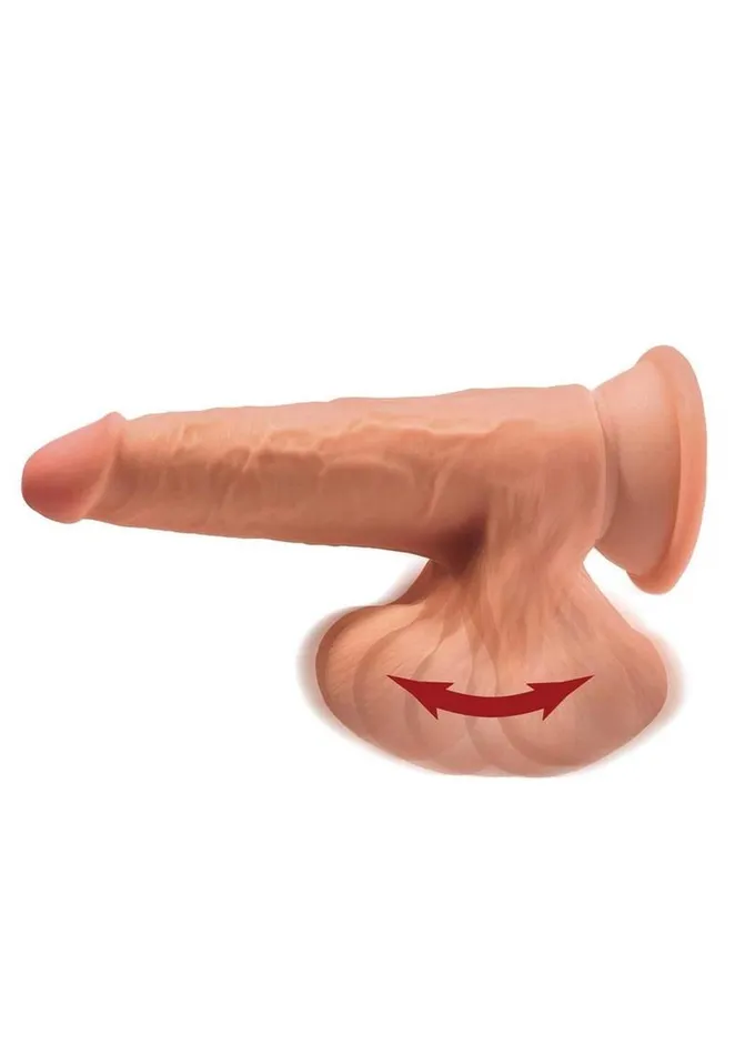 King Cock Plus Triple Density Dildo with Swinging Balls King Cock Dildos