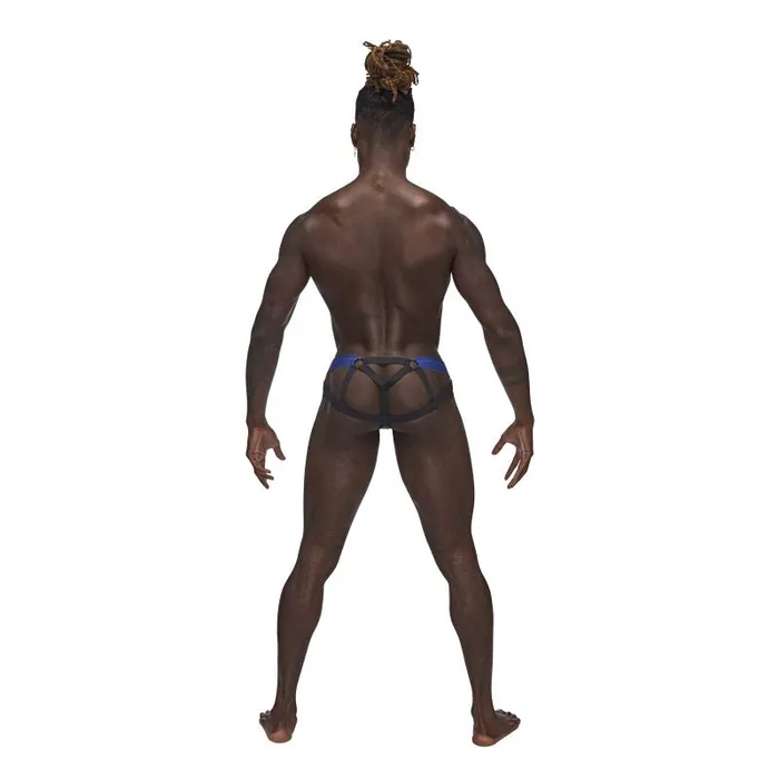Male Power Vibrators Male Power Sexagon Micro V Thong Blue