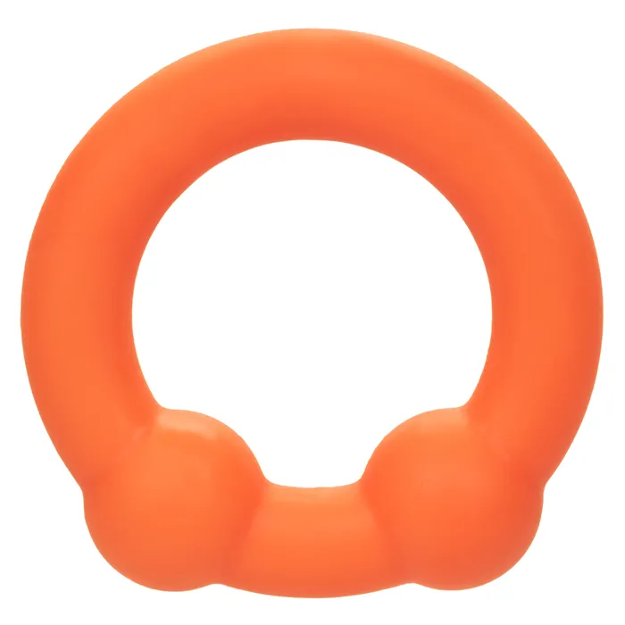 Male Sex Toys CalExotics Alpha Liquid Silicone Dual Ball Ring Orange Orange Male Sex Toys CalExotics Alpha Liquid Silicone Dual Ball Ring Orange Orange
