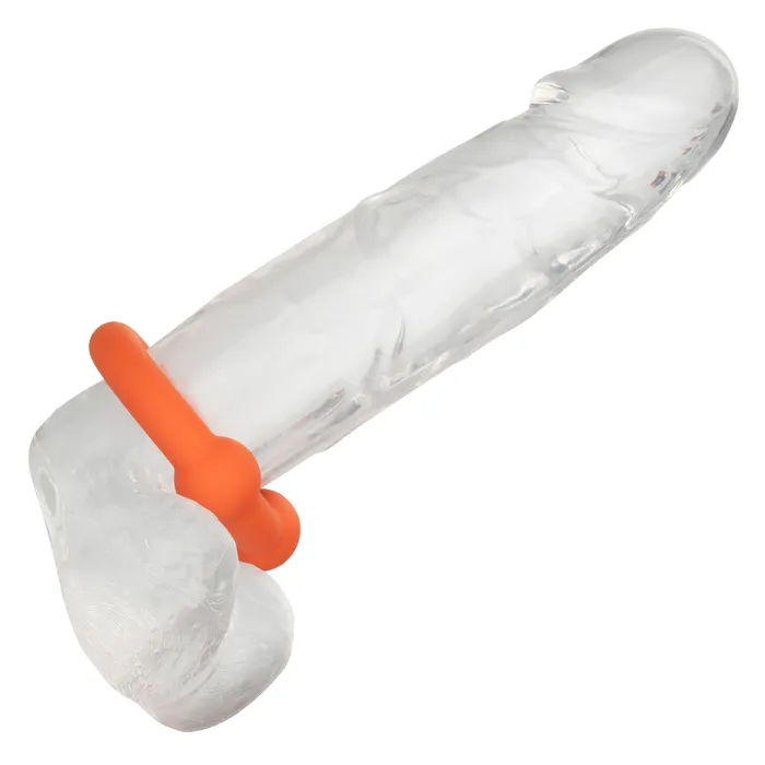 Male Sex Toys CalExotics Alpha Liquid Silicone Dual Ball Ring Orange Orange Male Sex Toys CalExotics Alpha Liquid Silicone Dual Ball Ring Orange Orange