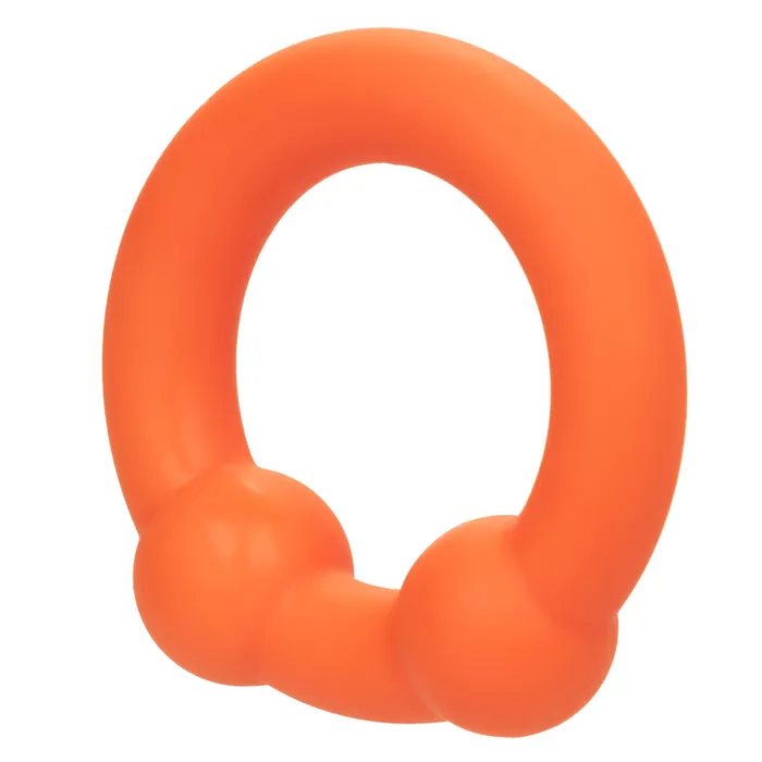 Male Sex Toys CalExotics Alpha Liquid Silicone Dual Ball Ring Orange Orange Male Sex Toys CalExotics Alpha Liquid Silicone Dual Ball Ring Orange Orange