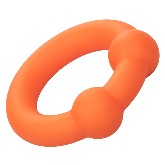 Male Sex Toys CalExotics Alpha Liquid Silicone Dual Ball Ring Orange Orange Male Sex Toys CalExotics Alpha Liquid Silicone Dual Ball Ring Orange Orange