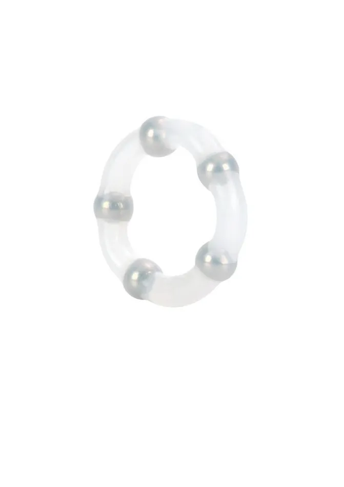 Male Sex Toys Metallic Bead Ring Silicone Cock Ring Rings