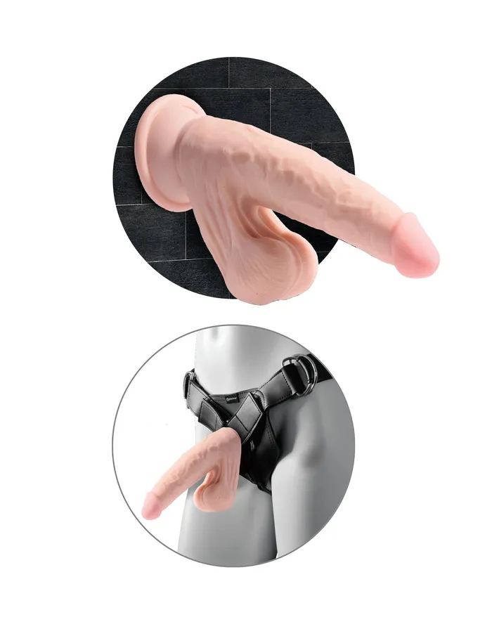 Pipedream 8 Inch Triple Density Cock With Swinging Balls Light Dildos Pipedream 8 Inch Triple Density Cock With Swinging Balls Light Dildos