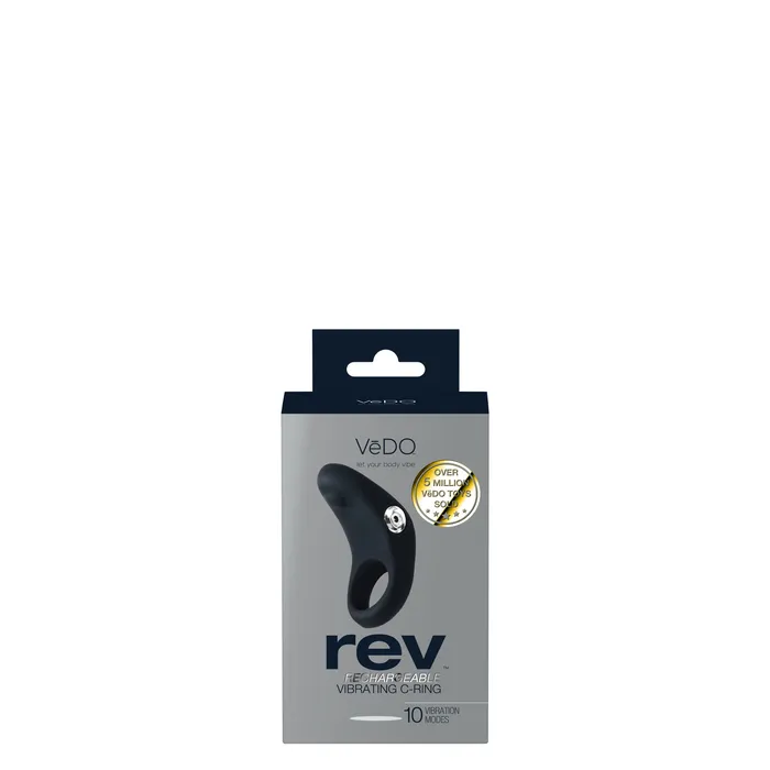 VeDO Male Sex Toys Rev Rechargeable Vibrating CRing Black VeDO Male Sex Toys Rev Rechargeable Vibrating CRing Black