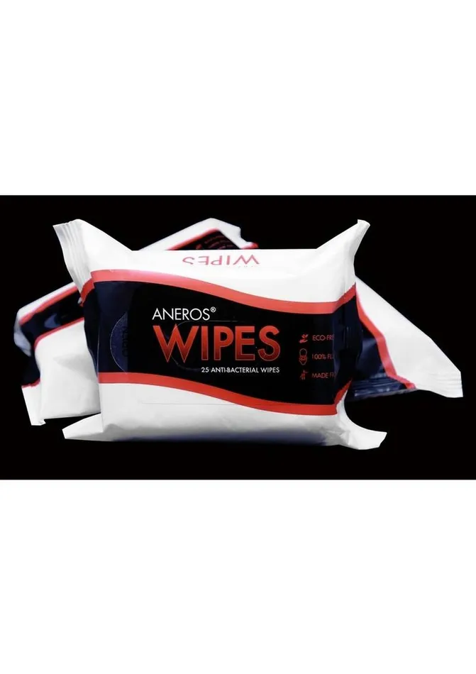 Vibrators Aneros Unscented AntiBacterial Wipes 25 Wipes Aneros