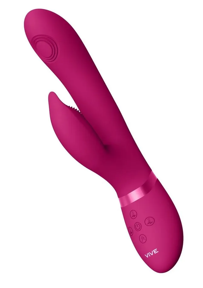Vibrators Vive by Shots Vive Aimi Rechargeable Silicone Pulse Wave and Vibrating GSpot Rabbit
