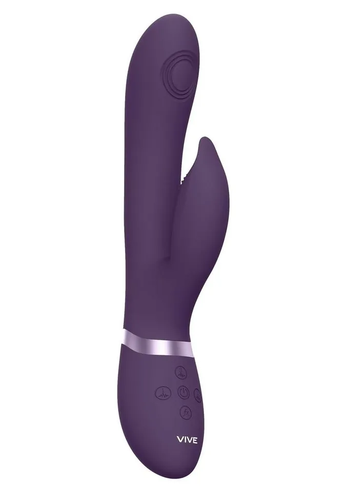 Vibrators Vive by Shots Vive Aimi Rechargeable Silicone Pulse Wave and Vibrating GSpot Rabbit
