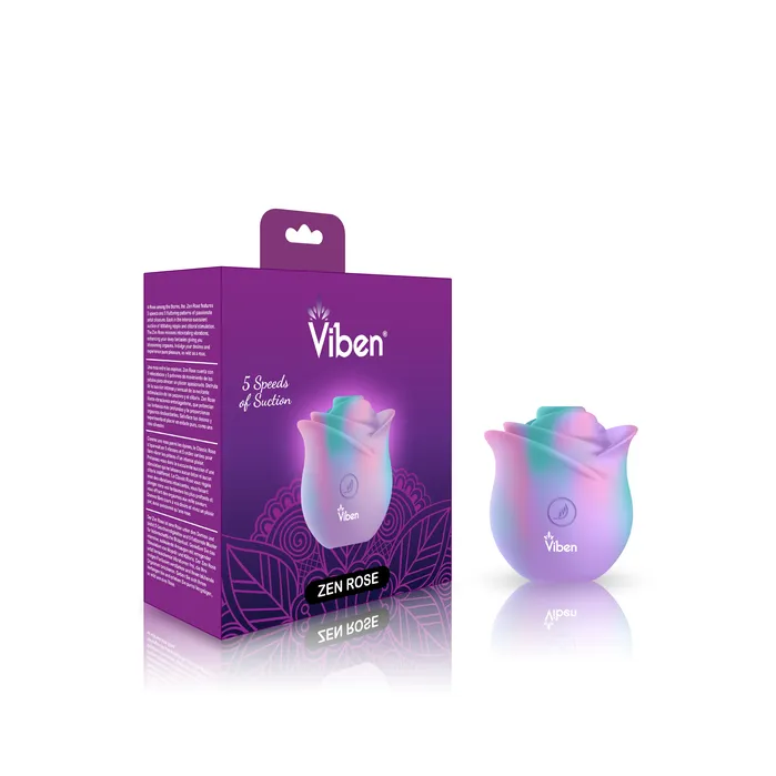 Vibrators Zen Rose Unicorn Handheld Rose Clitoral and Nipple Stimulator Viben Vibrators Zen Rose Unicorn Handheld Rose Clitoral and Nipple Stimulator Viben