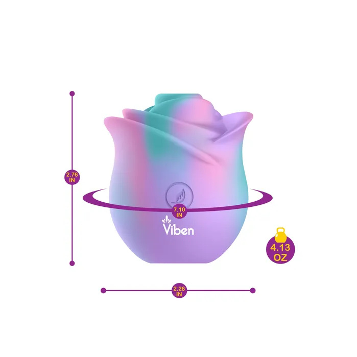 Vibrators Zen Rose Unicorn Handheld Rose Clitoral and Nipple Stimulator Viben Vibrators Zen Rose Unicorn Handheld Rose Clitoral and Nipple Stimulator Viben