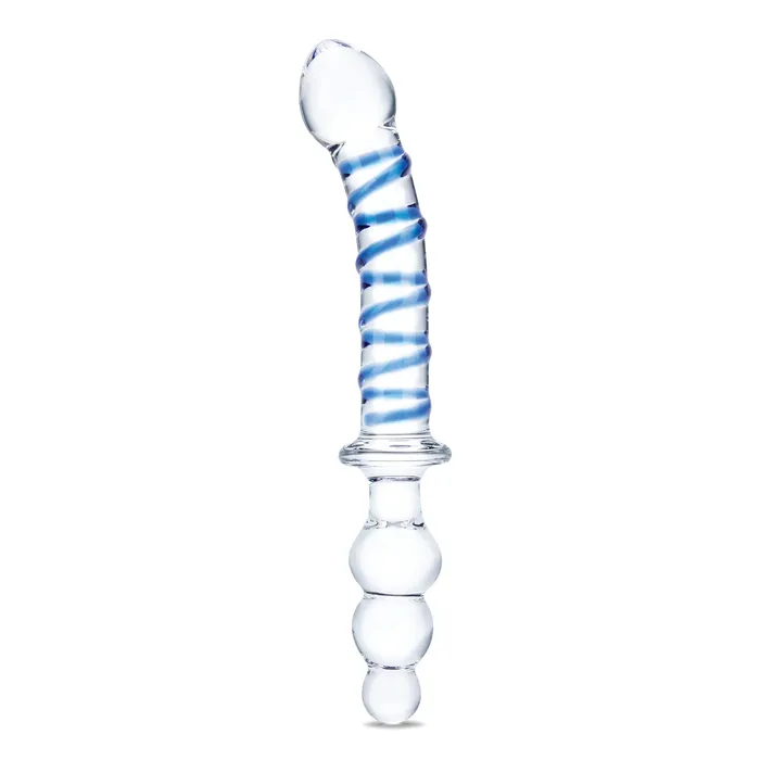 10 Inch Twister DualEnded Dildo Clearblue Electric Novelties Dildos