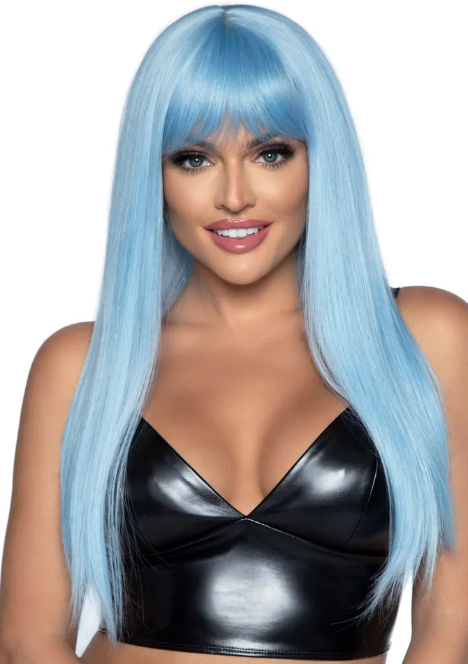 Anal 24 Inch Long Straight Bang Wig Blue Leg Avenue