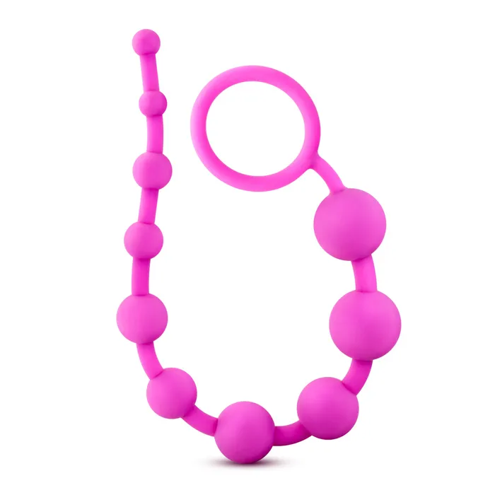 Anal Blush Luxe Silicone 10 Beads Fuchsia