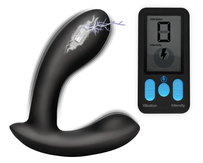Anal XR Brands EStim and Vibrating Prostate Massager Black
