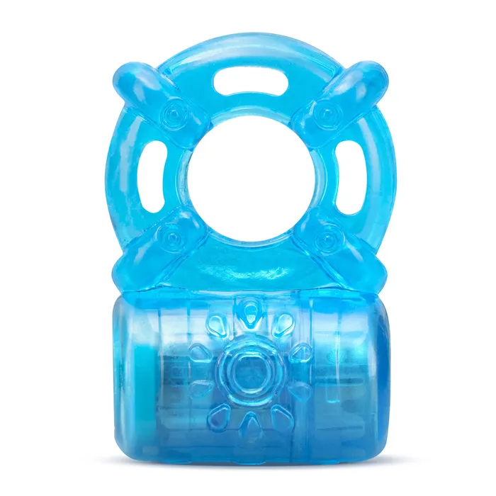 Blush Male Sex Toys Stay Hard Rechargeable 5 Function Cock Ring Blue