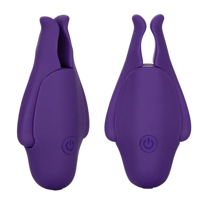 CalExotics Vibrators Nipple Play Rechargeable Nipplettes Purple