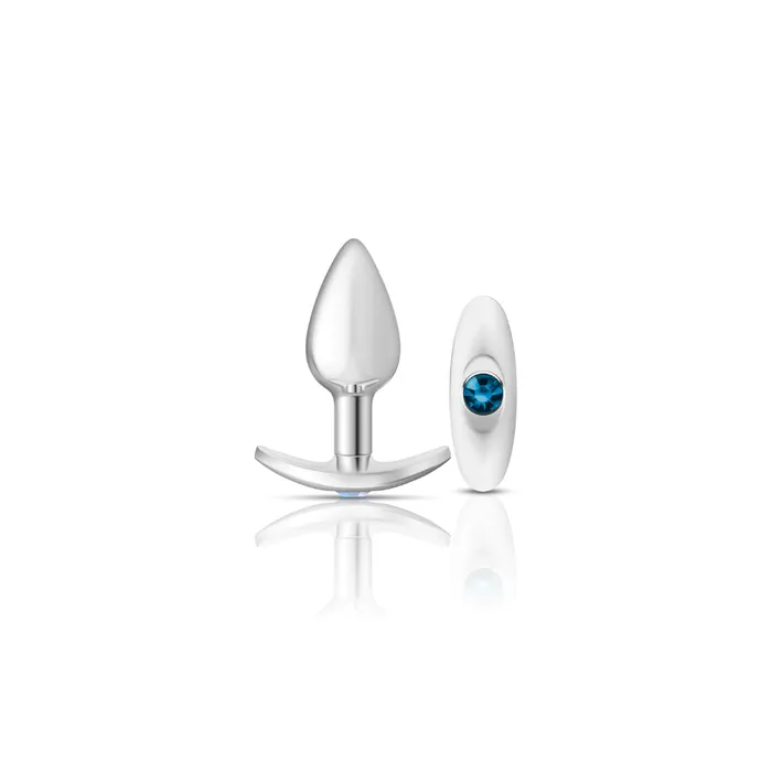 Cheeky CharmsSilver Metal Butt Plug Kit Clearteal Viben Anal