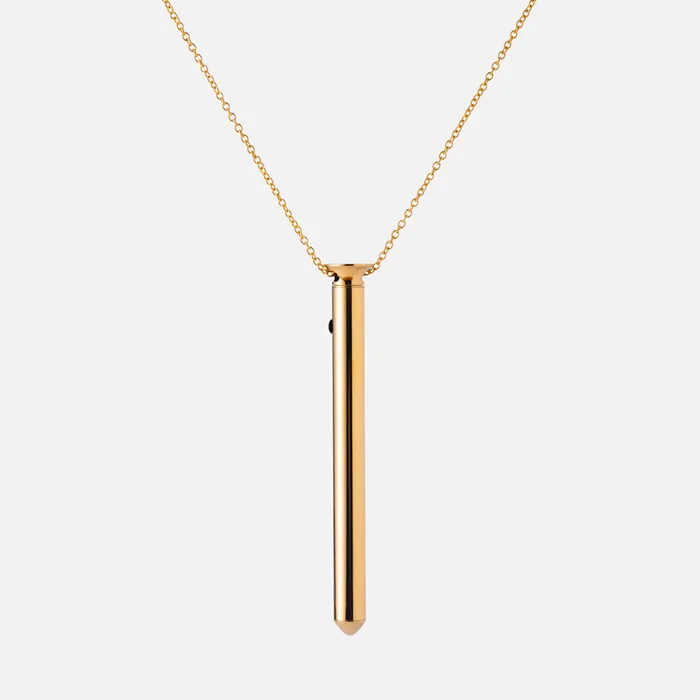 CRAVE Vesper 2 Bullet Vibrator Necklace 24KT Gold Female Sex Toys