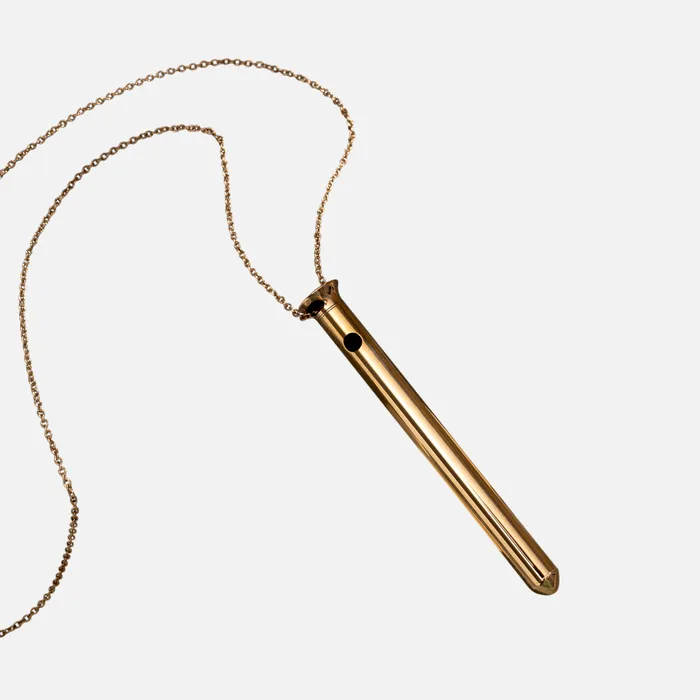 CRAVE Vesper 2 Bullet Vibrator Necklace 24KT Gold Female Sex Toys CRAVE Vesper 2 Bullet Vibrator Necklace 24KT Gold Female Sex Toys