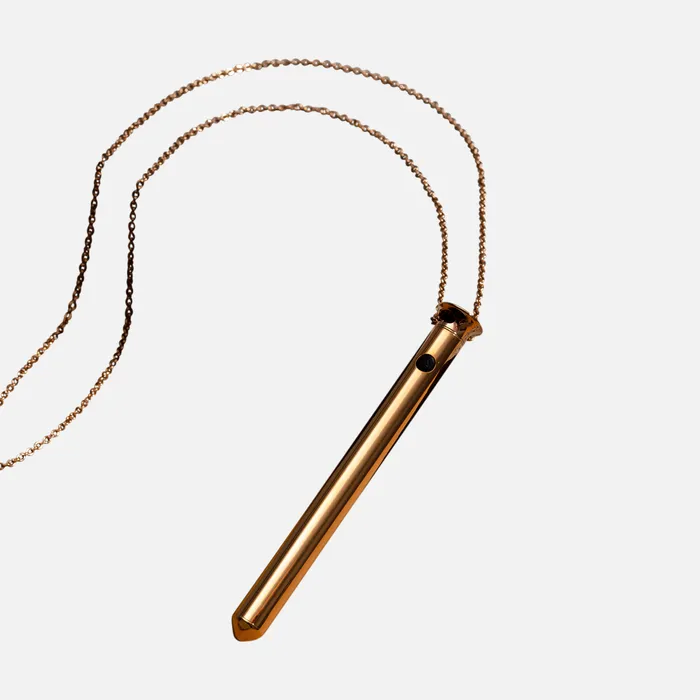CRAVE Vesper 2 Bullet Vibrator Necklace 24KT Gold Female Sex Toys CRAVE Vesper 2 Bullet Vibrator Necklace 24KT Gold Female Sex Toys