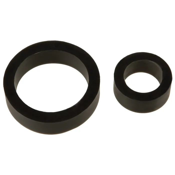 Doc Johnson Male Sex Toys Titanmen Cock Ring Platinum Silicone Double Pack Black Doc Johnson Male Sex Toys Titanmen Cock Ring Platinum Silicone Double Pack Black