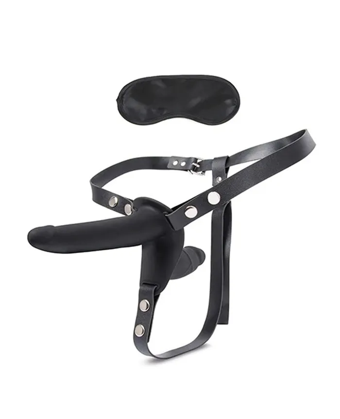 Electric Novelties Female Sex Toys Silicone Strap on Harness Dildo With Internal Penetration Black Electric Novelties Female Sex Toys Silicone Strap on Harness Dildo With Internal Penetration Black