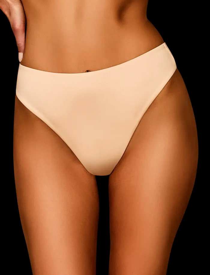 Honey Birdette Female Sex Toys Everyday Smooths Almond High Waist Panty