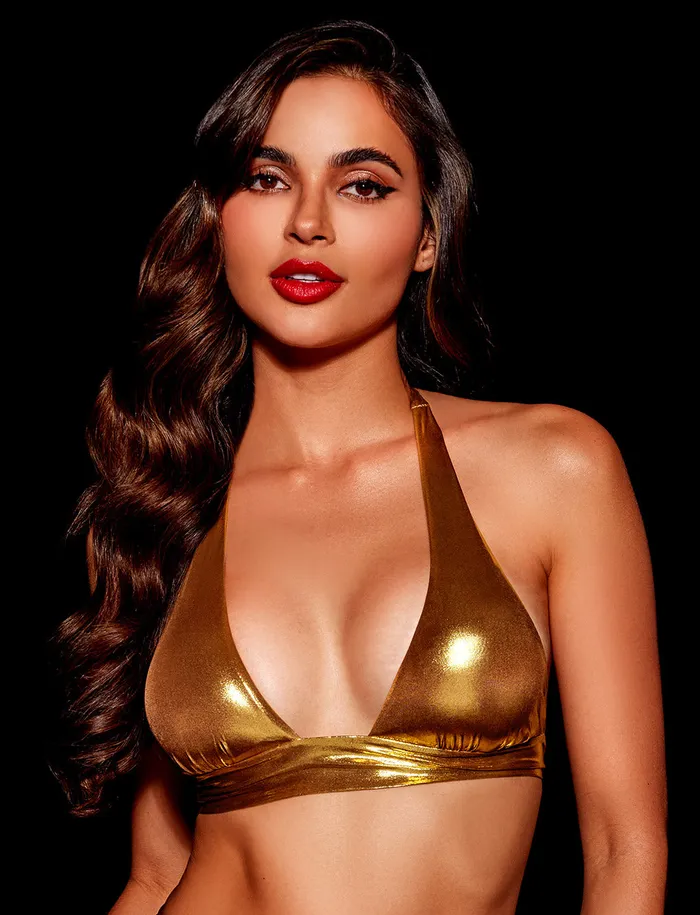 Honey Birdette Vibrators Pamela Bronze Bikini Top