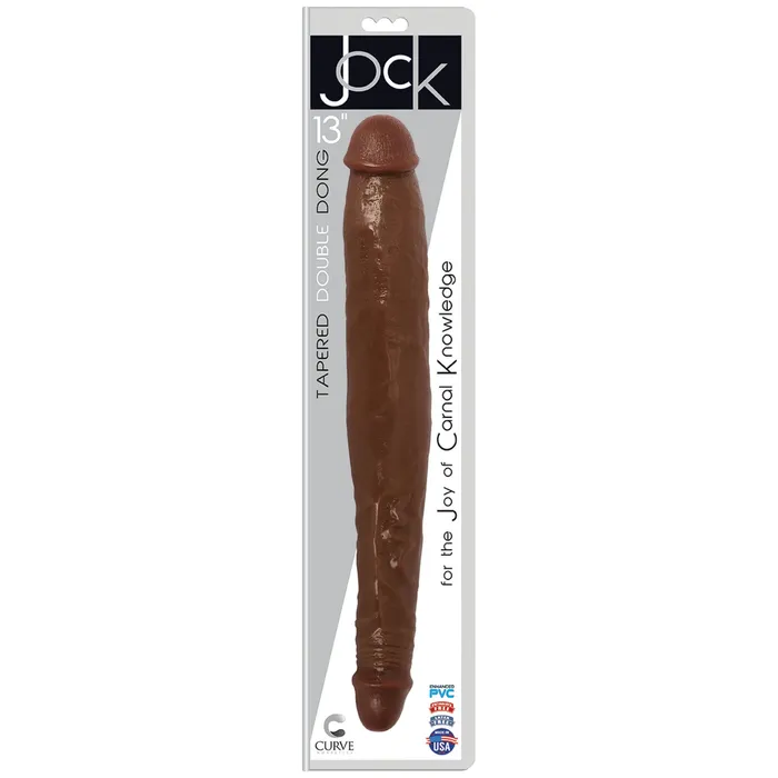 Jock Dildos JOCK 13 Tapered Double Dildo Chocolate