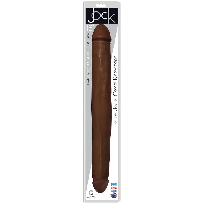 Jock JOCK 18 Tapered Double Dildo Chocolate Dildos