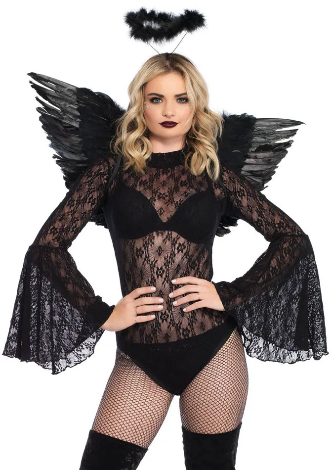 Leg Avenue Anal 2 Pc Angel Accessory Kit Black