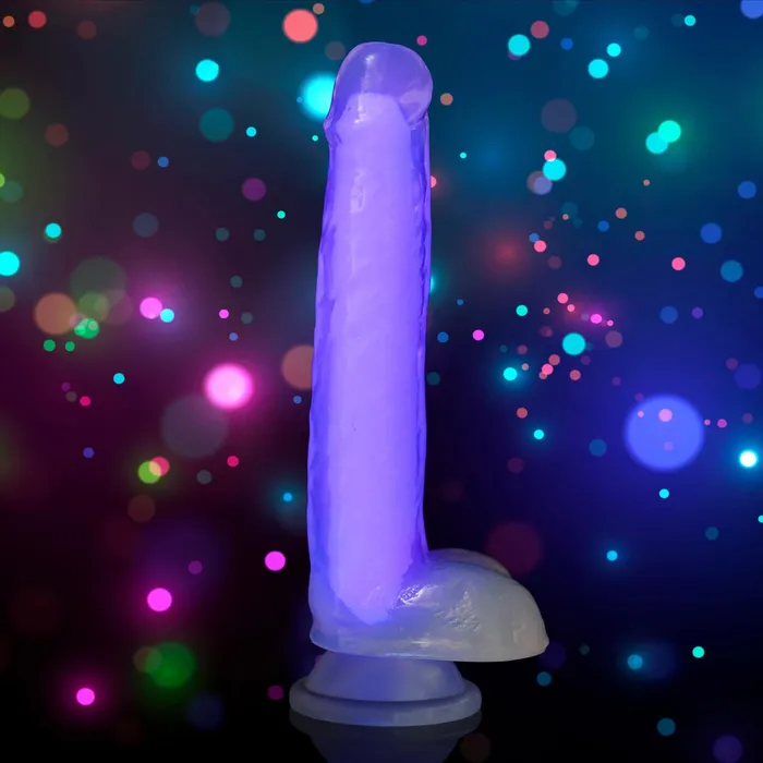 Lollicock Dildos Lollicock 7 GlowInTheDark Silicone Dildo With Balls Purple