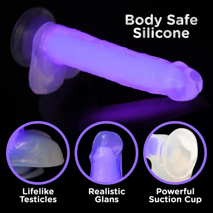 Lollicock Dildos Lollicock 7 GlowInTheDark Silicone Dildo With Balls Purple Lollicock Dildos Lollicock 7 GlowInTheDark Silicone Dildo With Balls Purple