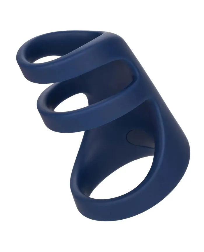 Male Sex Toys 2024 Holiday Sale Viceroy Rechargeable Triple Cock Cage Blue