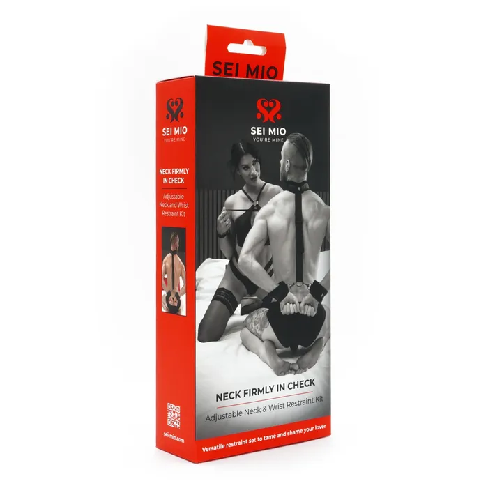 Male Sex Toys SEI MIO Neck Firmly In Check Adjustable Neck and Wrist Restraint Kit