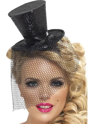 Mini Top Hat on Headband Black Fever Lingerie Anal