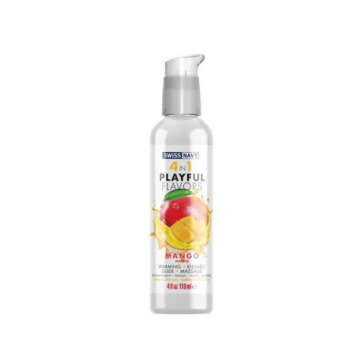 Swiss Navy 4in1 Playful Flavors Mango 4 Oz MD Science Lab Female Sex Toys