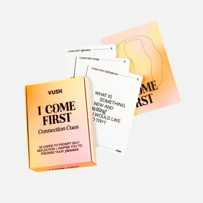 Vibrators VUSH I Come First 50 Self Love Affirmation and Reflection Prompt cards