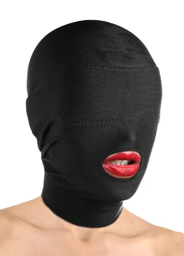 XR Brands Male Sex Toys Spandex Hood With Padded Eyes and Open Mouth