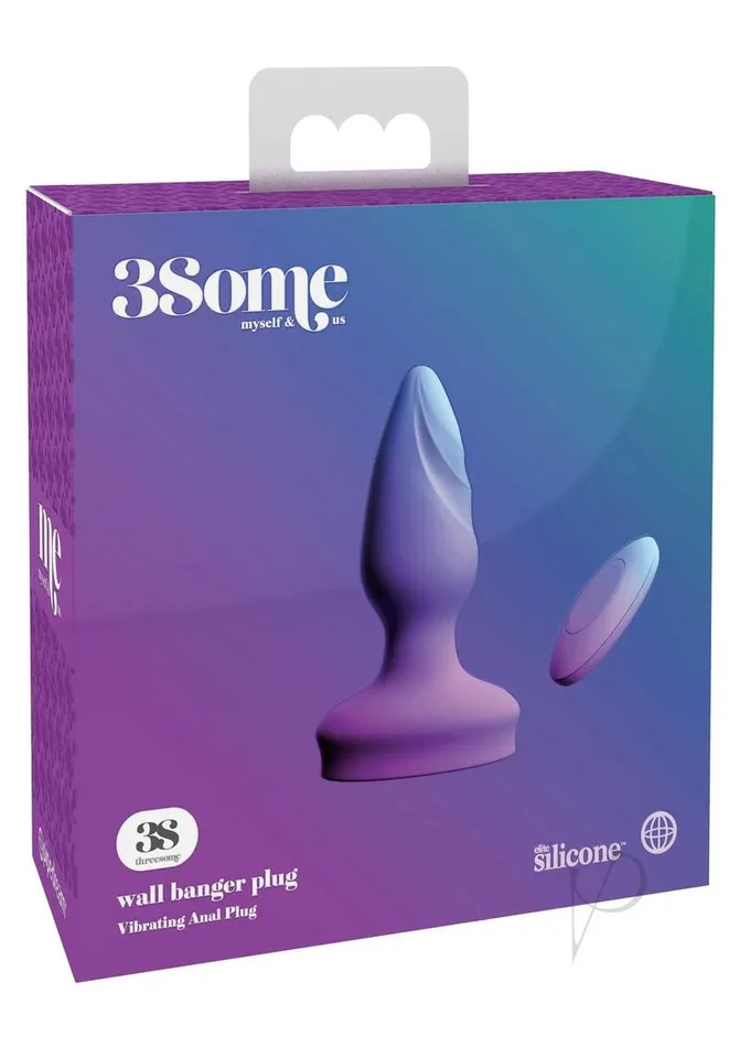 3 Some 3Some Wall Banger Silicone Rechargeable Remote Control Anal Plug Purple Anal 3 Some 3Some Wall Banger Silicone Rechargeable Remote Control Anal Plug Purple Anal