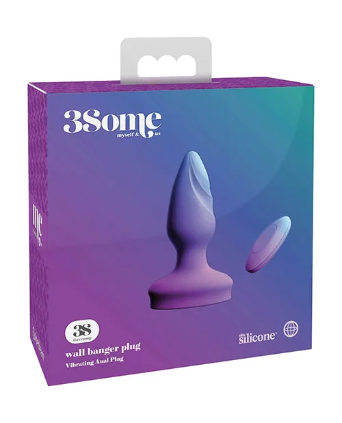 3 Some 3Some Wall Banger Silicone Rechargeable Remote Control Anal Plug Purple Anal