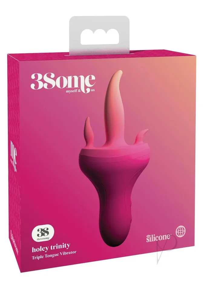 3 Some Vibrators 3Some Holey Trinity Triple Tongue Vibrator Multi Speed Rechargeable Pink 3 Some Vibrators 3Some Holey Trinity Triple Tongue Vibrator Multi Speed Rechargeable Pink